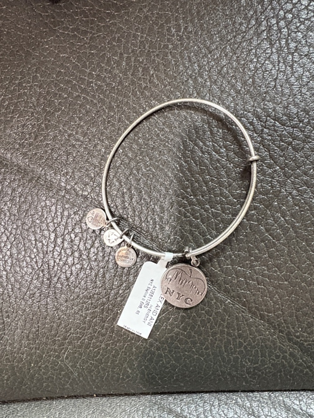 Alex and ani NYC skyline silver bracelet